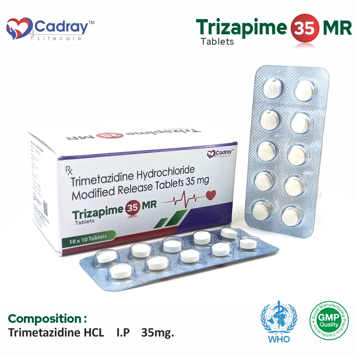 Trimetazidine Hydrochloride 35mg Tablet | Best Price for PCD Pharma Franchise in Cardiovascular Care
